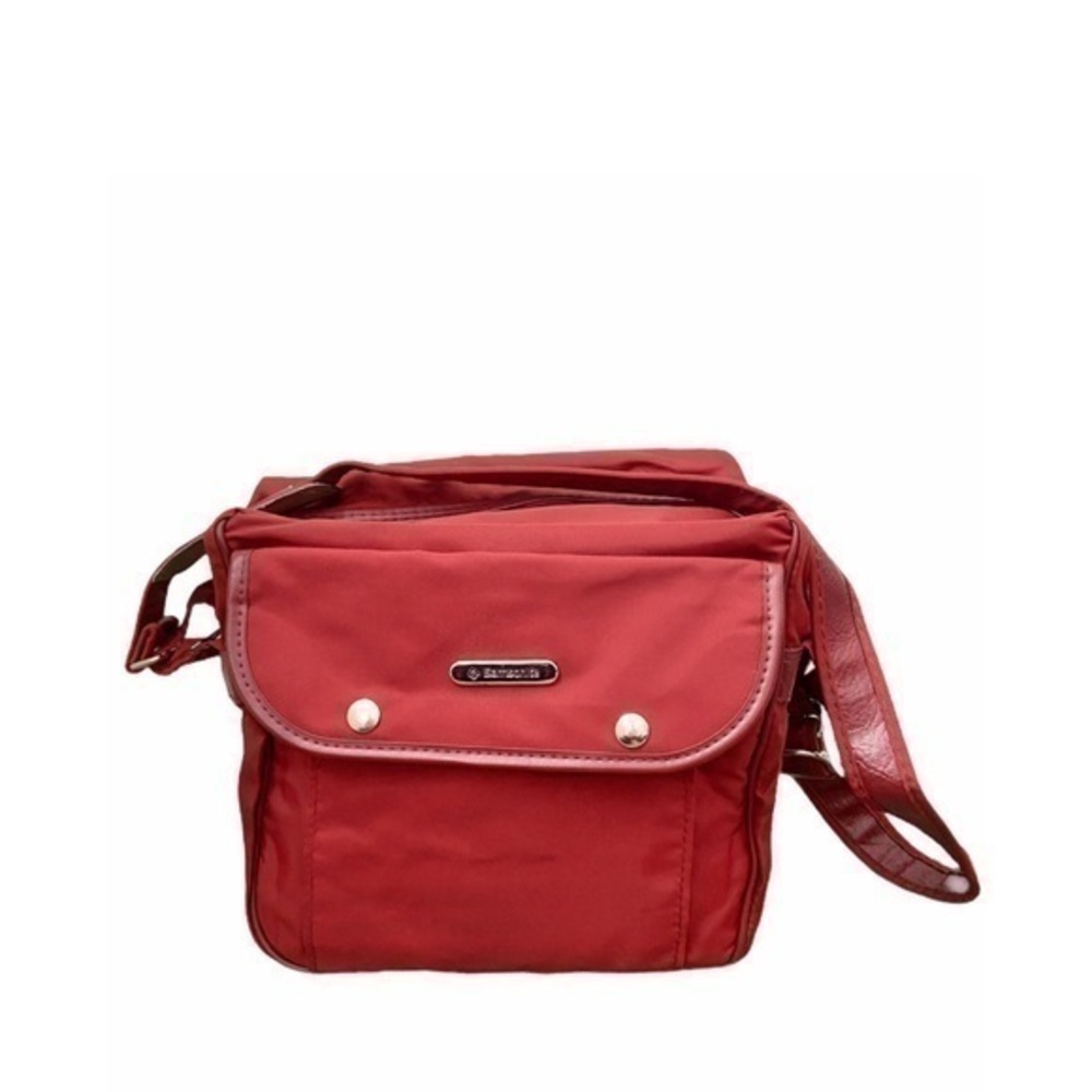 Samsonite Vintage‎ 1985 Red Nylon Profile Travel Tote Shoulder Bag